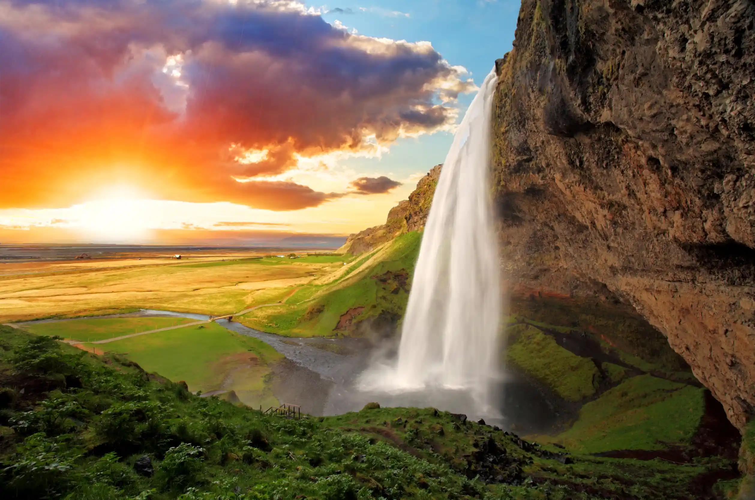 Seljarlandsfoss waterfall in Iceland. Smart Guess equals peace of mind.