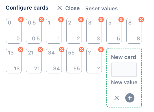 Editing Planning Poker card deck is easy