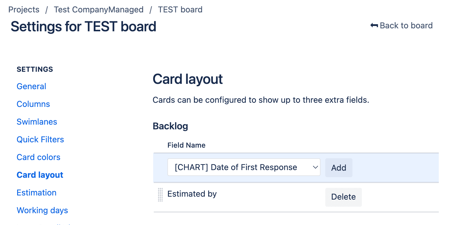 EstimateBy field can be added using the Jira Board settings