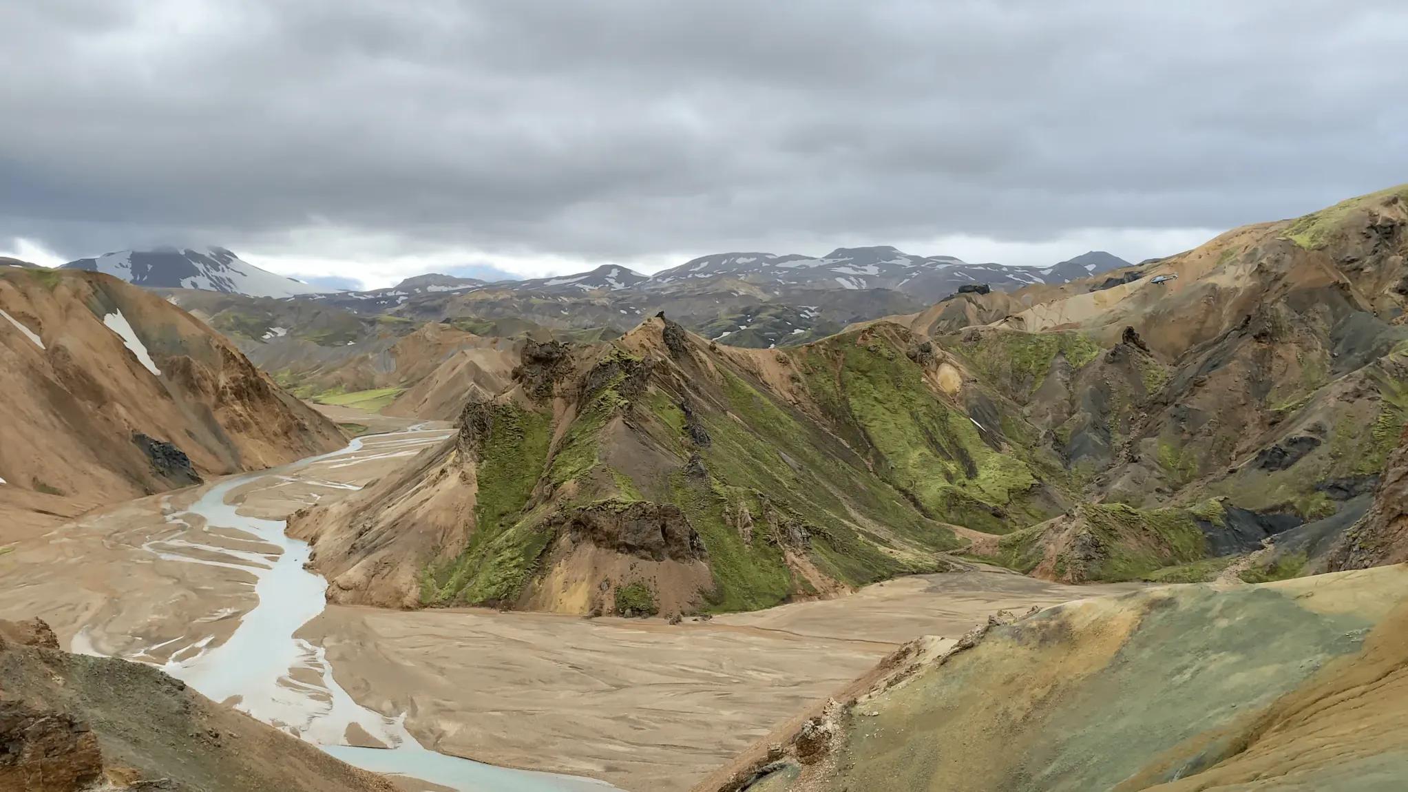 Iceland green ridge hike